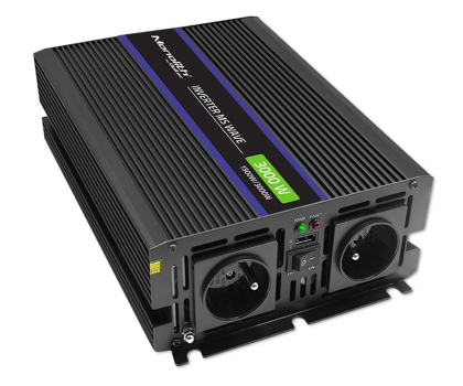 Przetwornica samochodowa Qoltec Przetwornica napięcia 3000 MS Wave | 12V na 230V | 1500/3000
